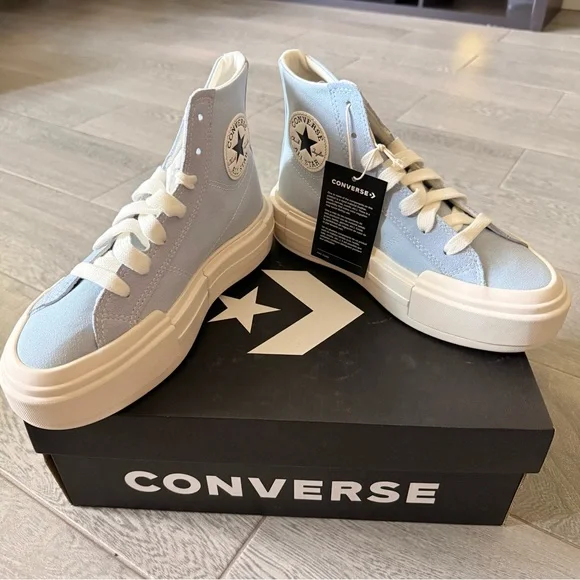 Converse Light Blue High-Top Sneakers - Picture 1 of 5